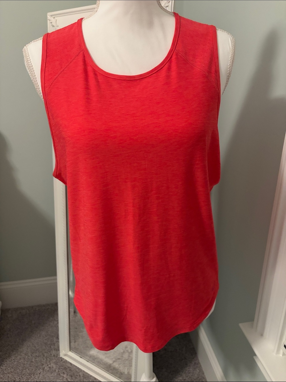 NWOT Asics orange workout tank top, size L.